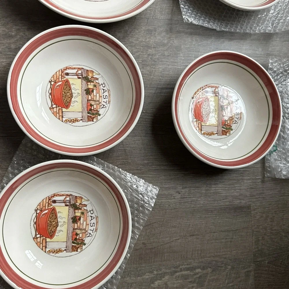 NEW VINTAGE Himark TRE CI Pasta Set Buona San Remo Italia 1 Serving Bowl 4 Other